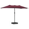 vidaXL Parasol de Grădină Roșu Bordeaux 385 x 209 x 244 cm Poliester