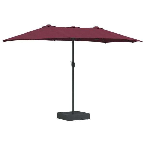 vidaXL Parasol de Grădină Roșu Bordeaux 385 x 209 x 244 cm Poliester