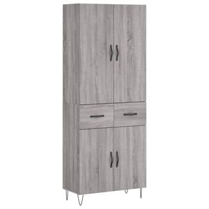 vidaXL Dulap &icirc;nalt, gri sonoma, 69,5x34x180 cm, lemn compozit