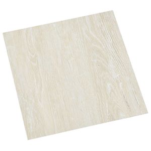 vidaXL Plăci de Pardoseală Alb crem 5,11 m&sup2; 55 buc. PVC