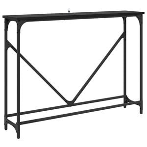 vidaXL Masă de consolă Stejar Negru 102 x 23 x 75 cm Lemn prelucrat