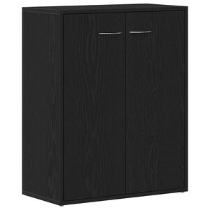 vidaXL Bufet din stejar negru 60x30x75 cm, lemn prelucrat