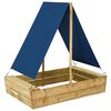 vidaXL Groapă de nisip cu acoperiș, 80x60x97,5 cm, lemn de pin tratat