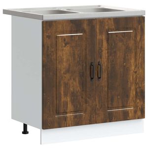 vidaXL Dulap de bucătărie cu ușă Kalmar 2 pcs Maro 80 x 46 x 81.5 cm