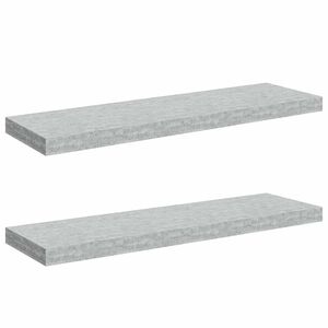 vidaXL Rafturi de perete suspendate,2 buc,gri beton,80x23,5x3,8 cm,MDF
