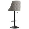 vidaXL Scaune de bar, 2 buc., gri deschis, catifea