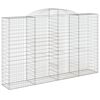 vidaXL Coșuri gabion arcuite 9 buc, 300x50x180/200 cm, fier galvanizat