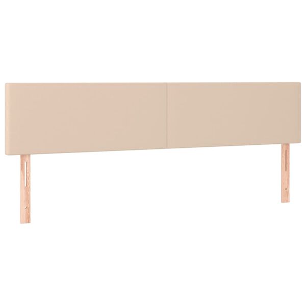 vidaXL Tăblii de pat 2 buc, cappuccino 90x5x78/88 cm piele ecologică
