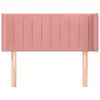 vidaXL Tăblie de pat cu aripioare roz 103x16x78/88 cm catifea