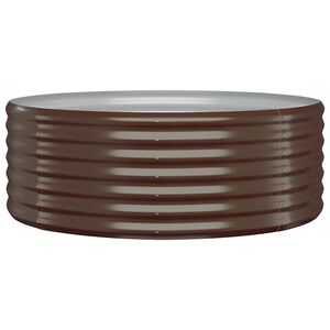 vidaXL Jardinieră grădină maro 100x100x36 cm oțel galvanizat