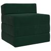 vidaXL Canapea Pat Pliabilă Verde &icirc;nchis 200 x 70 x 15 cm Catifea
