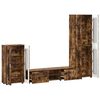 vidaXL Set comodă TV cu sertar FLORIN Stejar fumuriu Lemn compozit