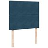 vidaXL Pat box spring cu saltea, albastru, 120x190 cm, catifea