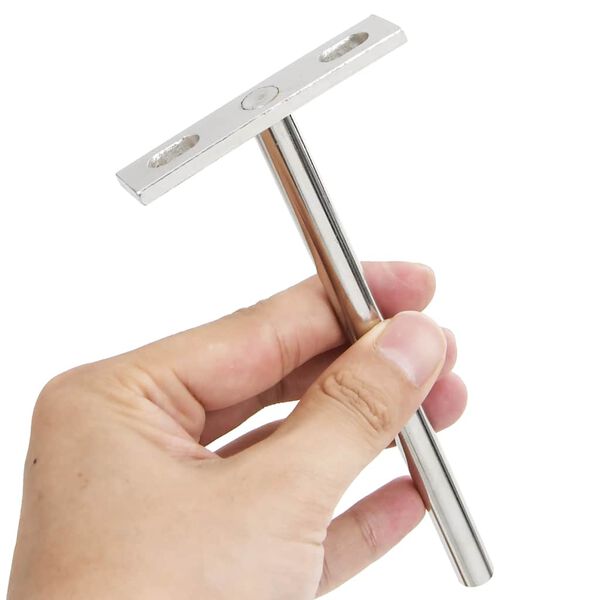 vidaXL Suporturi pentru rafturi plutitoare 12buc Oțel carbon invizibil