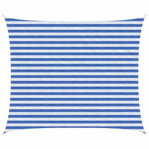 vidaXL P&acirc;nză de umbră Albastru și Alb 2,5 x 4 m HDPE