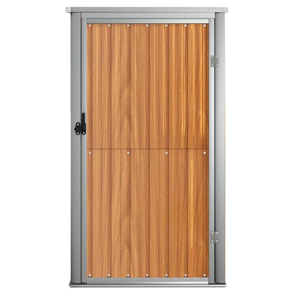 vidaXL Șopron de grădină, maro, 88x89x161 cm, oțel galvanizat