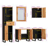 vidaXL Set mobilier de baie, 5 piese, lemn masiv de acacia