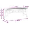 vidaXL Bancă Maro 110 x 38 x 45 cm Bambus