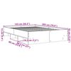 vidaXL Cadru de pat, gri sonoma, 140x200 cm, lemn prelucrat