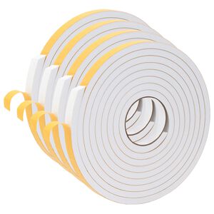vidaXL Bandă din spumă autoadezivă 4 buc. Alb 20mm x 5m Spumă CR