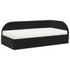 vidaXL Cadru de pat colțar cu saltea cu headboard 2 pcs Negru Catifea