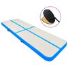 vidaXL Saltea gimnastică gonflabilă cu pompă albastru 600x100x20cm PVC