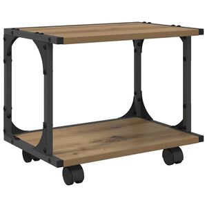 vidaXL Suport pentru imprimantă Stejar Artizanal 41 x 28 x 33,5 cm