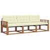 vidaXL Set de canapele de exterior 3 buc. Natural și Crem