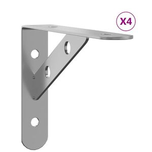 vidaXL Suporturi rafturi, 4 buc., 15x2,5x11,5 cm argintiu oțel inox.