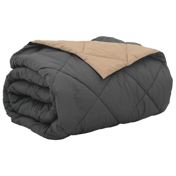 vidaXL Pilotă de vară Antracit și Taupe 220 x 260 cm Microfibră