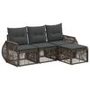 vidaXL Set de canapele pentru grădină 4 pcs Gri și gri &icirc;nchis