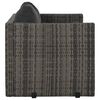 vidaXL Set mobilier de exterior cu perne, 3 piese, gri, poliratan