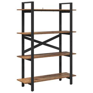 vidaXL Raft pentru cărți 4 niveluri 100 x 33,5 x 140 cm Lemn prelucrat