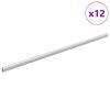 vidaXL Șină pentru dressing 12 buc. Argintiu 864 x 15 x 29 mm