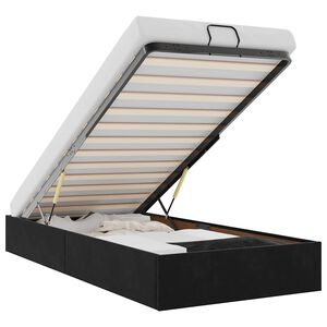 vidaXL Cadru de pat otoman fără saltea Negru 80x200 cm catifea