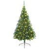vidaXL Pom de Crăciun artificial pre-iluminat Verde 180 cm PVC