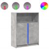 vidaXL Dulap cu LED, gri beton, 77x34x100 cm, lemn prelucrat