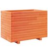 vidaXL Jardinieră grădină, maro ceruit, 70x40x49,5 cm, lemn masiv pin