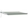 vidaXL Cort electric retractabil Verde și alb 4 &times; 3 m