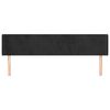 vidaXL Tăblie de pat cu aripioare negru 183x16x78/88 cm catifea