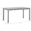 vidaXL Set mobilier de exterior 7 piese, gri prespălat, lemn de acacia