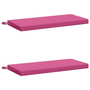 vidaXL Perne pentru bancă 2 bucăți SOEST 2 buc. 100% Polyester Roz
