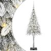 vidaXL Brad de Crăciun cu 150 LED cu suport Alb 120 cm PE și Oțel
