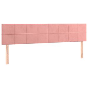 vidaXL Tăblii de pat, roz, 180x5x78/88 cm, catifea