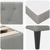 vidaXL Cadru de pat cu saltea Gri deschis 120 x 190 cm Catifea