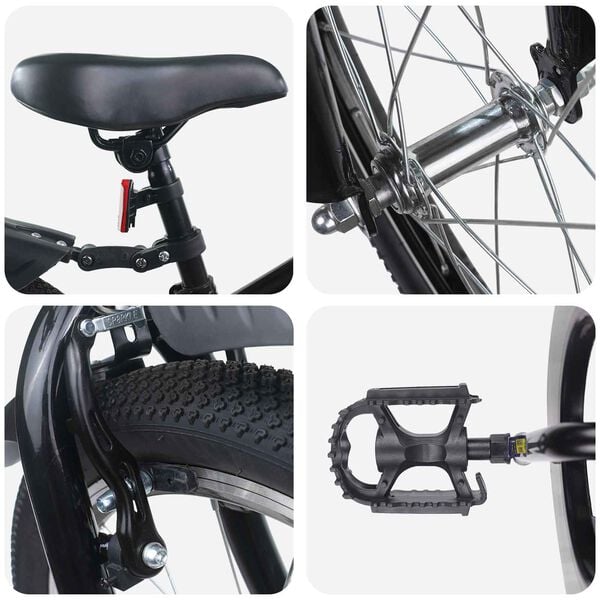 vidaXL Bicicletă pentru Copii 20 Inci pentru 6-11 ani Negru