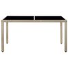 vidaXL Set mobilier de exterior cu perne, 7 piese, bej, poliratan