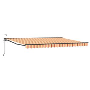 vidaXL Cort electric retractabil Galben, Portocaliu, Antracit 4 x 2 m