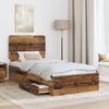 vidaXL Cadru de pat cu headboard Lemn vechi 100 x 200 cm Lemn compozit