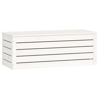 vidaXL Cutie de depozitare, alb, 89x36,5x33 cm, lemn masiv de pin
